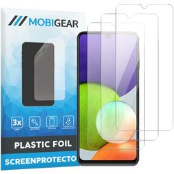 Mobigear Samsung Galaxy A22 4G Skærmbeskytter Folie - Case Friendly (3-pak)
