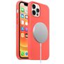 Mobigear Rubber Touch iPhone 12 Pro Silicone MagSafe Capa traseira - Rosa
