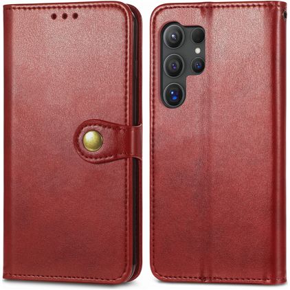 Mobigear Snap Button Samsung Galaxy S25 Plus Wallet case - Red