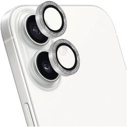 Mobiparts iPhone 16 Vidro temperado Protetor de lentes da câmara - Compatível com capas - Prateado