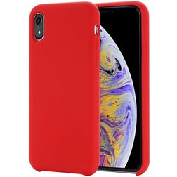 Mobigear Rubber Touch iPhone XR Silikone Bagsidecover - Rød