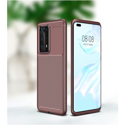 Mobigear Racing Huawei P40 Pro Plus Flexibel TPU Skal - Brun