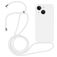 Mobigear Lanyard iPhone 14 Plus Silicone Cover con cordino - Bianco