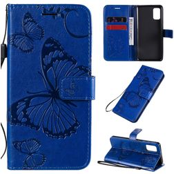 Mobigear Butterfly Samsung Galaxy A41 Funda tipo libro Cartera - Azul