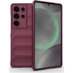 Mobigear Bumpy Samsung Galaxy S25 Ultra Fleksibel TPU Bagsidecover - Rød