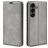 Mobigear Retro Slim Samsung Galaxy S25 FE Funda tipo libro Cartera - Gris