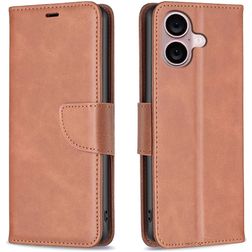 Mobigear Excellent iPhone 16 Funda tipo libro Cartera - Marrón