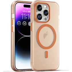 Mobigear Shockproof iPhone 16 Pro MagSafe TPU flexible Carcasa - Naranja