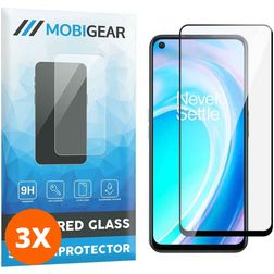 Mobigear Premium OnePlus Nord CE 2 Lite 5G Vidro temperado Película de ecrã - Compatível com capas - Preto (Pack de 3)