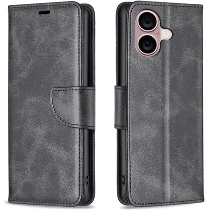 Mobigear Excellent iPhone 16 Wallet case - Black