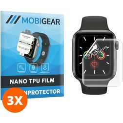 Mobigear Apple Watch - 44 mm Hidrogel TPU Película de ecrã - Compatível com capas (Pack de 3)