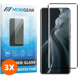 Mobigear Premium Xiaomi Mi 11 Panssarilasi Näytönsuoja - Suojakuoren kanssa yhteensopiva - Musta (3 kpl)