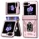 Mobigear Armor ring Samsung Galaxy Z Flip 7 FE Plástico rígido Capa traseira Antichoque com anel - Rosa dourado