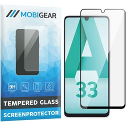 Mobigear Premium Samsung Galaxy A33 Härdat glas Skärmskydd - Skalvänligt - Svart