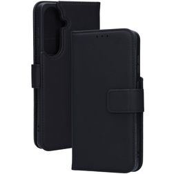 Mobiparts Wallet Samsung Galaxy S26 Plus MagSafe Aito nahka Lompakkokotelo + Setelitasku - Musta