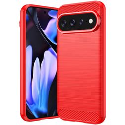 Mobigear Brushed Slim Google Pixel 11 Pro XL Joustava TPU Suojakuori - Punainen