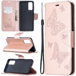Mobigear Butterfly Samsung Galaxy S20 FE Wallet case - Rose Gold