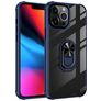 Mobigear Crystal Ring iPhone 14 Pro Max Hard Case Back cover with Ring Holder - Clear / Blue