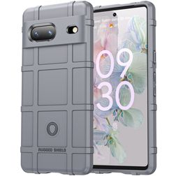 Mobigear Rugged Shield Google Pixel 7 Fleksibel TPU Bagsidecover Stødsikkert - Grå