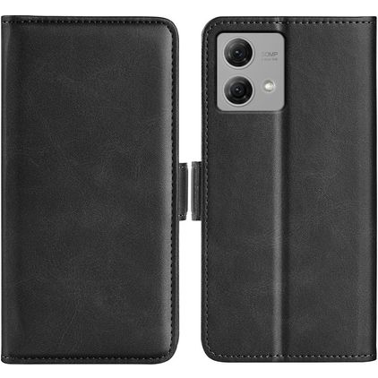 Mobigear Slim Magnet Motorola Moto G84 Funda tipo libro Cartera - Negro