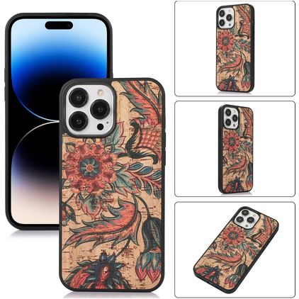 Mobigear Cork iPhone 14 Pro Joustava TPU Suojakuori - Model 1