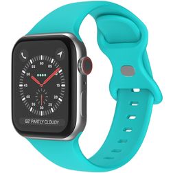 Mobigear Sport Dual Silicone Apple Watch Strap Push closure - 42/41/40/38 mm - Turquoise