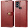 Mobigear Snap Button TCL 30 SE Funda tipo libro Cartera - Rojo