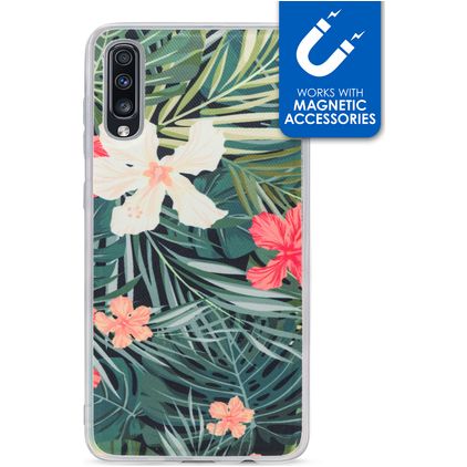 My Style Magneta Samsung Galaxy A70 TPU flexible Carcasa - Black Jungle