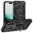 Mobigear Armor Ring iPhone 17 Pro Hard Case Back cover Shockproof with Ring Holder - Black