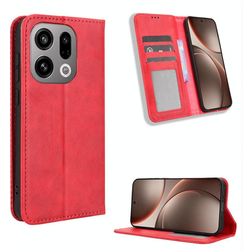 Mobigear Sensation OPPO Find X9 Lompakkokotelo + Setelitasku - Punainen