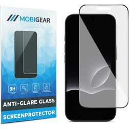 Mobigear Premium iPhone 17 Pro Vidro temperado Película de ecrã Antirreflexo - Compatível com capas - Preto