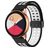 Mobigear Sport Plus Mag Correa Silicona Cierre magnético para Smartwatch - 22 mm - Negro / Blanco