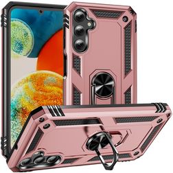 Mobigear Armor Ring Samsung Galaxy A24 Kova Suojakuori Iskunkestävä + Sormuspidike - Ruusukulta