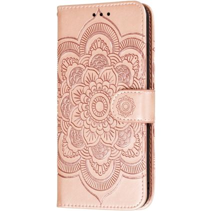 Mobigear Mandala LG K50s Knížkové pouzdro Peněženka - Růžově zlatá