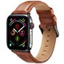 Mobigear Bologna Kožený řemínek Apple Watch Řemínek Přezka - 49/46/45/44 mm - Hnědá