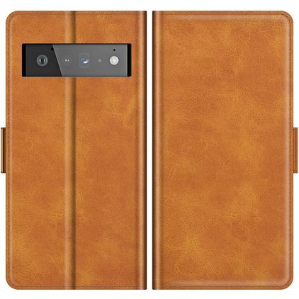 Mobigear Slim Magnet Google Pixel 6 Pro Lompakkokotelo + Setelitasku - Konjakki