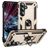 Mobigear Armor ring Samsung Galaxy S25 FE Funda Plástico rígido Carcasa Antigolpes con anillo - Dorado