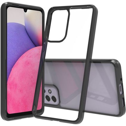 Mobigear Crystal Samsung Galaxy A33 Funda Plástico rígido Carcasa - Transparente / Negro