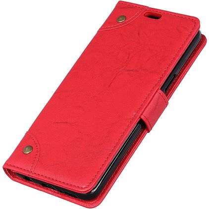 Mobigear Ranch Motorola One Power Lompakkokotelo + Setelitasku - Punainen