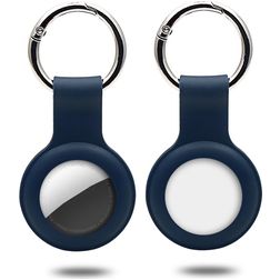 Mobigear Keychain Apple AirTag Pouzdro Flexibilní Silikon Přívěsek na klíče - Tmavě modrá