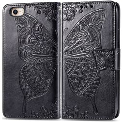 Mobigear Butterfly iPhone 8 Plånboksfodral med sedelfack - Svart