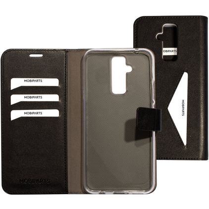 Mobiparts Classic Wallet Huawei Mate 20 Lite Pungetui med Seddelrum - Sort