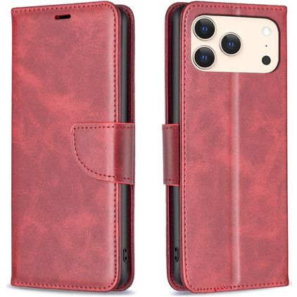 Mobigear Excellent iPhone 17 Pro Max Funda tipo libro Cartera - Rojo