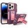 Mobigear Heavy Armor Stand iPhone 14 Pro Max Hardcase Back cover Antiurto con supporto - Viola