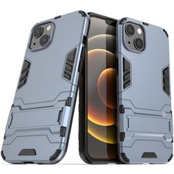Mobigear Armor Stand iPhone 13 Hårdt Bagsidecover Stødsikkert med Stander - Blå
