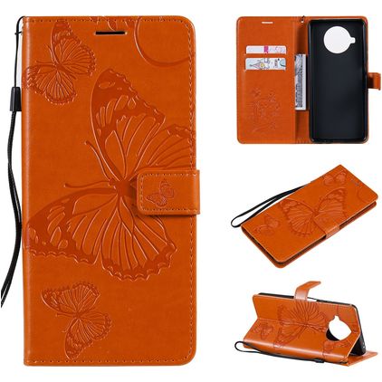 Mobigear Butterfly Xiaomi Mi 10T Lite Wallet case - Orange