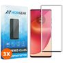 Mobigear Premium Motorola Edge 50 Fusion Tempered Glass Screen Protector - Case Friendly - Black (3-Pack)