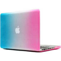 Mobigear Rainbow Matte MacBook Pro 15 tommer (2008-2012) Hardshell Laptopcover MacBook Case - Blå / Lyserød - Model A1260 / A1286