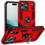 Mobigear Armor Ring iPhone 17 Pro Hard Case Back cover Shockproof with Ring Holder - Red