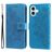 Mobigear Flowers iPhone 17 Wallet case - Blue